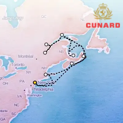 September 17th, 2027  - New England & Canada Cruise on the Cunard Queen Mary 2