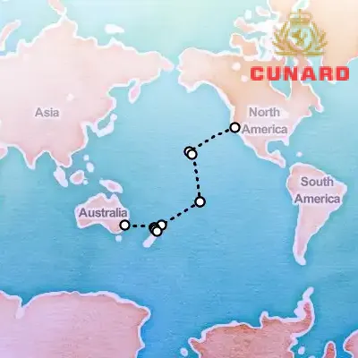 February 6th, 2026  - San Francisco to Sydney Cruise on the Cunard Queen Mary 2