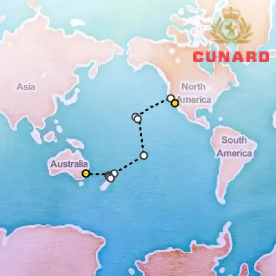 February 3rd, 2026  - Los Angeles to Sydney Cruise on the Cunard Queen Mary 2