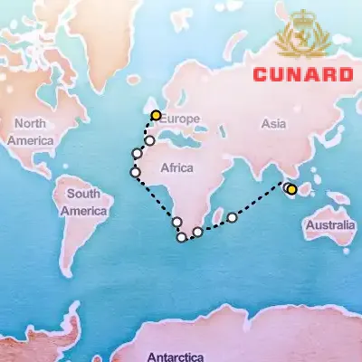 March 28th, 2026  - Singapore to Southampton Cruise on the Cunard Queen Mary 2