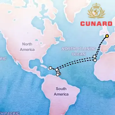 January 11th, 2027  - Caribbean Cruise on the Cunard Queen Mary 2