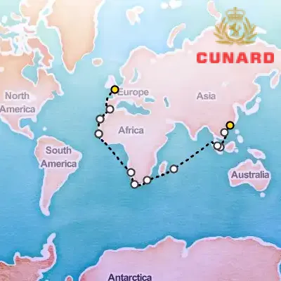 March 22nd, 2026  - Hong Kong to Southampton Cruise on the Cunard Queen Mary 2