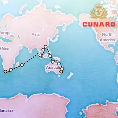 March 4th, 2026  - Sydney to Cape Town Cruise on the Cunard Queen Mary 2