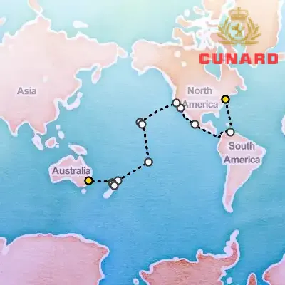 January 19th, 2026  - New York to Sydney Cruise on the Cunard Queen Mary 2