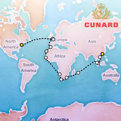 March 22nd, 2026  - Hong Kong to New York Cruise on the Cunard Queen Mary 2