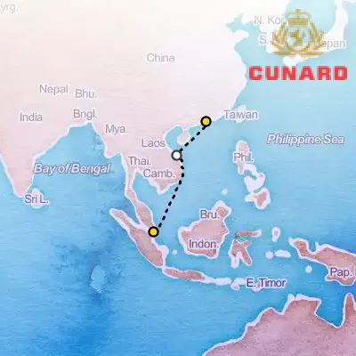 March 22nd, 2026  - Hong Kong to Singapore Cruise on the Cunard Queen Mary 2