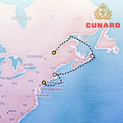 September 26th, 2026  - New England & Canada Cruise on the Cunard Queen Mary 2