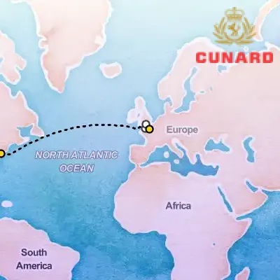 June 8th, 2026  - Westbound Transatlantic Crossing on the Cunard Queen Mary 2