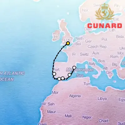 December 3rd, 2027  - Spain & Portugal Cruise on the Cunard Queen Victoria