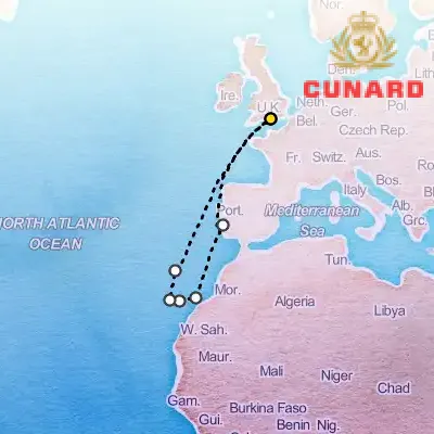December 15th, 2027  - Canary Islands Celebration Cruise on the Cunard Queen Victoria