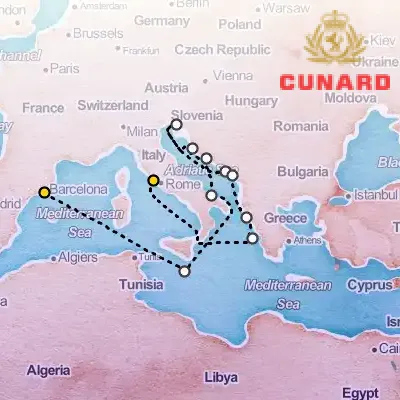 August 18th, 2025  - Italy & Adriatic Cruise on the Cunard Queen Victoria