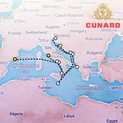 July 27th, 2026  - Italy & Adriatic Cruise on the Cunard Queen Victoria