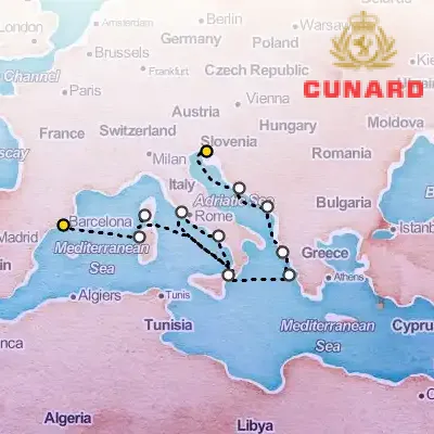 June 22nd, 2026  - Adriatic & Western Mediterranean Cruise on the Cunard Queen Victoria
