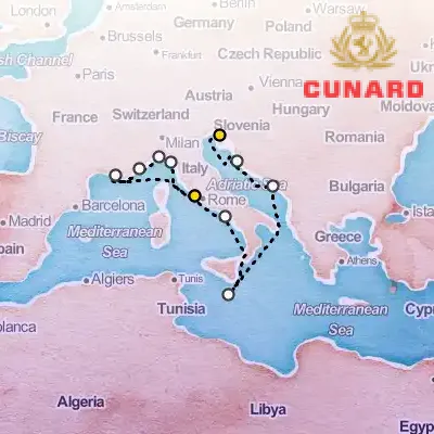 July 6th, 2026  - Adriatic & Western Mediterranean Cruise on the Cunard Queen Victoria