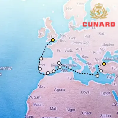 April 24th, 2026  - Mediterranean & Greek Islands Cruise on the Cunard Queen Victoria