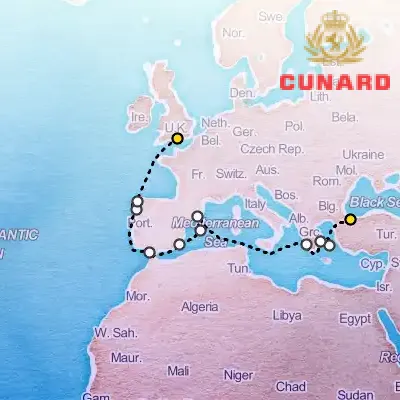October 6th, 2025  - Istanbul & Southampton Cruise on the Cunard Queen Victoria