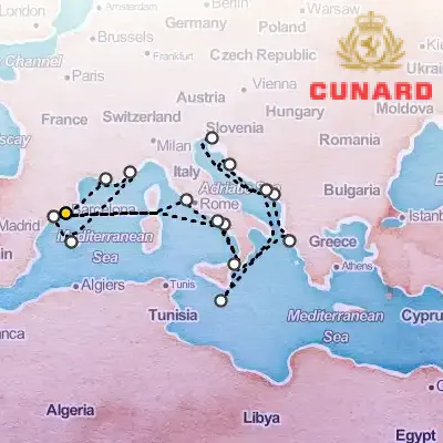 July 27th, 2026  - Adriatic & Western Mediterranean Cruise on the Cunard Queen Victoria