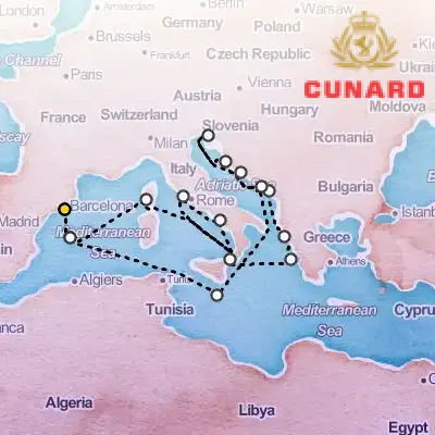 May 25th, 2026  - Adriatic & Western Mediterranean Cruise on the Cunard Queen Victoria