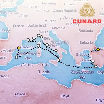 September 7th, 2026  - Istanbul & Greek Islands & Mediterranean Cruise on the Cunard Queen Victoria