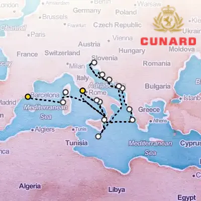 June 22nd, 2026  - Adriatic & Western Mediterranean Cruise on the Cunard Queen Victoria
