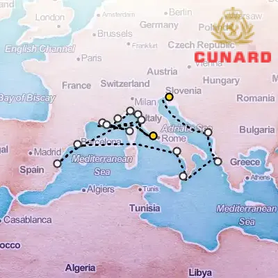 July 13th, 2026  - Adriatic & Western Mediterranean Cruise on the Cunard Queen Victoria