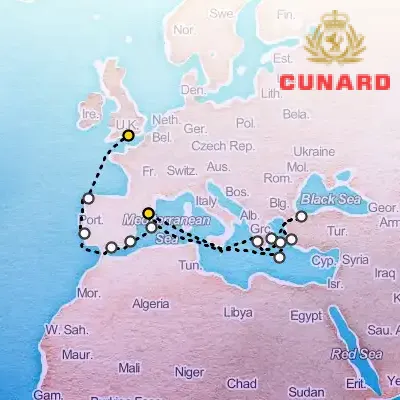 April 24th, 2026  - Mediterranean & Greek Islands Cruise on the Cunard Queen Victoria