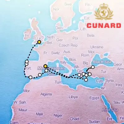 September 29th, 2025  - Mediterranean & Greek Islands Cruise on the Cunard Queen Victoria