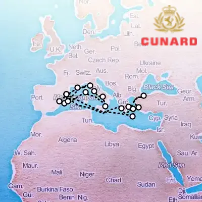 May 4th, 2026  - Mediterranean & Greek Islands Cruise on the Cunard Queen Victoria