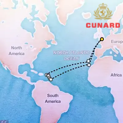 February 22nd, 2026  - Eastern Caribbean Cruise on the Cunard Queen Victoria