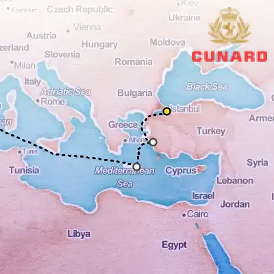 September 29th, 2025  - Istanbul & Greek Islands Cruise on the Cunard Queen Victoria