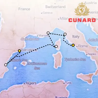 July 7th, 2025  - Italy, France & Spain Cruise on the Cunard Queen Victoria
