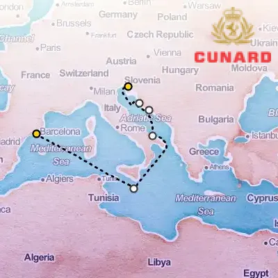 August 18th, 2025  - Central Mediterranean Cruise on the Cunard Queen Victoria