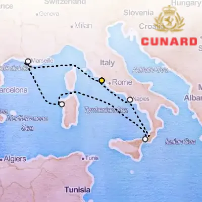 August 4th, 2025  - France & Italy Cruise on the Cunard Queen Victoria
