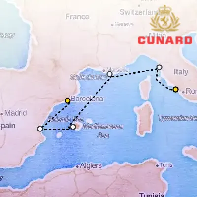 September 1st, 2025  - Western Mediterranean Cruise on the Cunard Queen Victoria