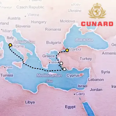 September 21st, 2026  - Istanbul & Greek Islands Cruise on the Cunard Queen Victoria