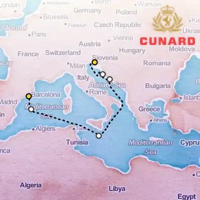 September 22nd, 2025  - Central Mediterranean Cruise on the Cunard Queen Victoria