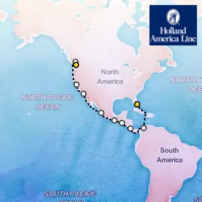 April 3rd, 2027  - Panama Canal Cruise on the Holland America Eurodam