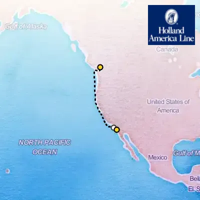 April 20th, 2026  - Pacific Coastal Cruise on the Holland America Eurodam
