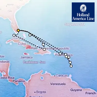 December 9th, 2025  - Eastern Caribbean: Leeward Islands & Bahamas Holiday Cruise on the Holland America Koningsdam