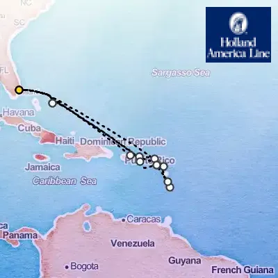 January 24th, 2026  - Eastern Caribbean: Leeward & U.S. Virgin Islands Cruise on the Holland America Koningsdam