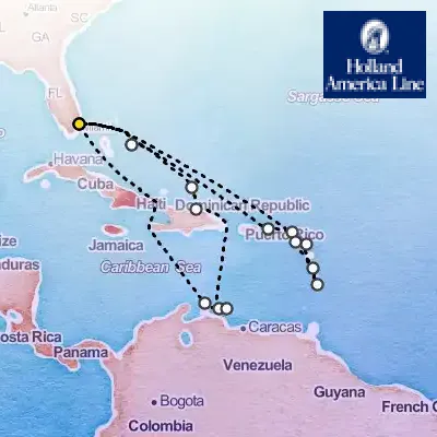 November 18th, 2025  - Eastern & Southern Caribbean: Leeward & ABC Islands Cruise on the Holland America Koningsdam