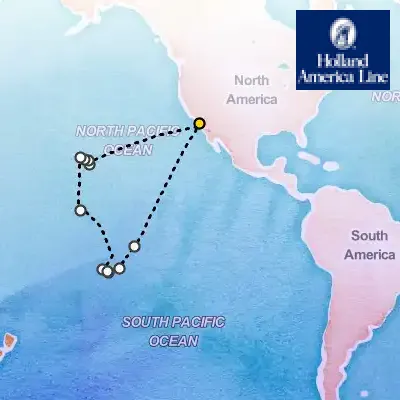 February 13th, 2027  - Legendary Hawaii, Tahiti & Marquesas Cruise on the Holland America Koningsdam