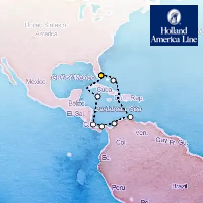 February 7th, 2027  - Panama Canal Holiday: Costa Rica & Greater Antilles on the Holland America Nieuw Amsterdam