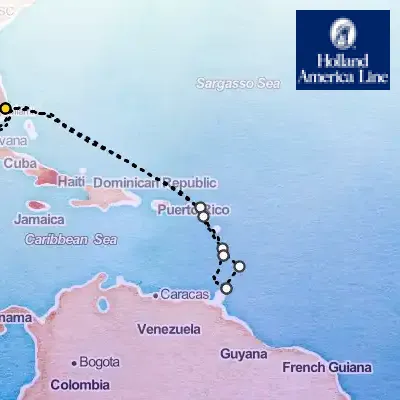 November 29th, 2026  - Eastern Caribbean: Barbados, St. Lucia & St. Kitts Cruise on the Holland America Nieuw Amsterdam