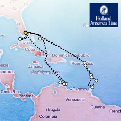 November 20th, 2026  - Southern & Eastern Caribbean Cruise: ABC Islands on the Holland America Nieuw Amsterdam