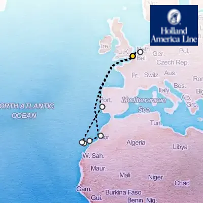 April 17th, 2026  - Canary Island Enchantment, With Portugal Cruise on the Holland America Nieuw Statendam