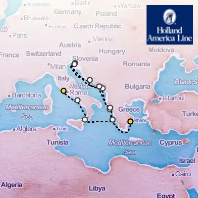 November 1st, 2025  - Adriatic Antiquities Cruise: Strait Of Messina & Stromboli on the Holland America Nieuw Statendam