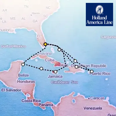 December 13th, 2025  - Eastern & Western Caribbean, San Juan & Mexico Holiday Cruise on the Holland America Nieuw Statendam
