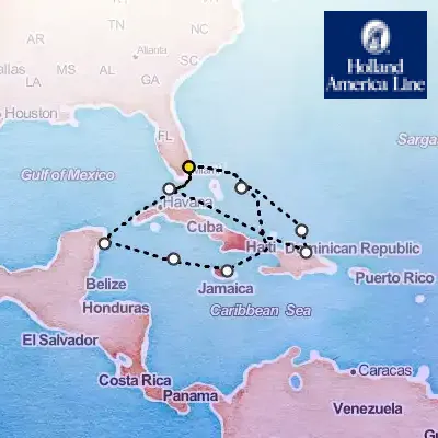 March 14th, 2026  - Western & Eastern Caribbean: Mexico & Bahamas Cruise on the Holland America Nieuw Statendam