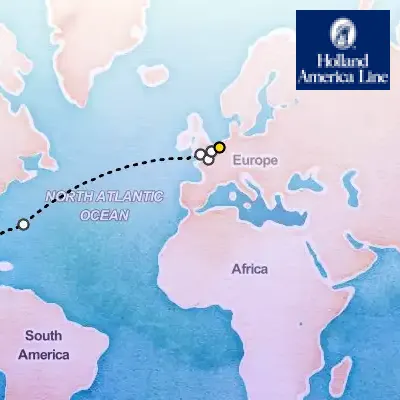 April 4th, 2026  - Cultural Crossing with Paris & London on the Holland America Nieuw Statendam